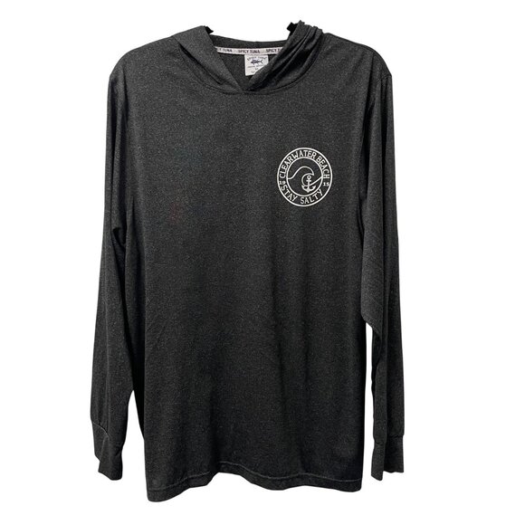 SPICY TUNA HOODIE CLEARWATER BEACH STAY SALTY SZ XL HEATHERED CASUAL LIGHTWEIGHT - Picture 1 of 9